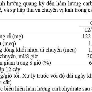 Anh Huong Cua Quang Ky Den Ham Luong Carbohydrate